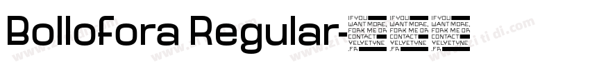 Bollofora Regular字体转换